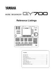 Yamaha QY700 Reference Listings