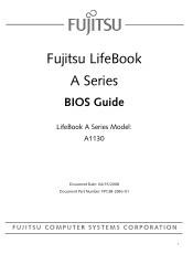 Fujitsu A1130 A1130 BIOS Guide