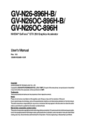 Gigabyte GV-N26OC-896H Manual