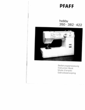 Pfaff hobby 382 Owner's Manual