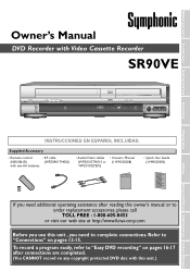 Symphonic SR90VE Owner's Manual