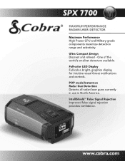 Cobra SPX 7700 SPX 7700 Features & Specs