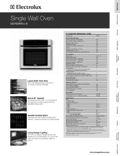 Electrolux EI27EW35JS Product Specifications Sheet (English)