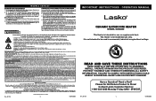 Lasko CD08200 User Manual