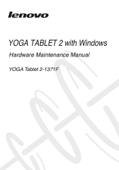 Lenovo Yoga 2-1371 (English) Hardware Maintenance Manual - Yoga Tablet 2 1371