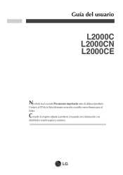 LG L2000C-BF Owner's Manual (Español)