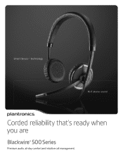 Plantronics Blackwire 500 Blackwire 500 Series Product Sheet