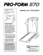 ProForm 570 Treadmill French Manual