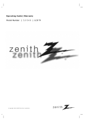 Zenith ZLD15A1B Operating Guide
