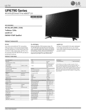 LG 65UF6790 Specification - English