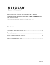 Netgear GSM7328Sv1 Password recovery procedure for Layer 2 and Layer 3 switches (with firmware 7.3.17 and above)