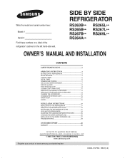 Samsung RS267LBSH Quick Guide (easy Manual) (ver.1.0) (English)