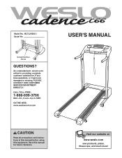 Weslo Cadence C66 Treadmill English Manual