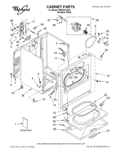 Whirlpool WED5510VQ Parts List