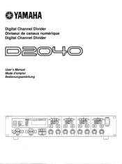 Yamaha D2040 D2040 Owners Manual Image