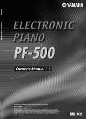 Yamaha PF-500 Owner's Manual