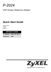 ZyXEL P-2024 Quick Start Guide