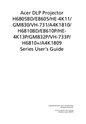 Acer H6810BD User Manual
