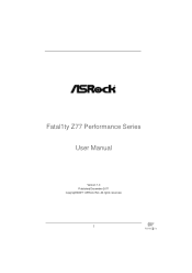 ASRock Fatal1ty Z77 Performance User Manual