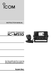 Icom M510 Instruction Manual
