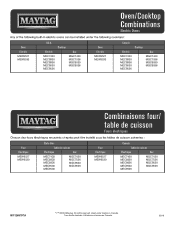 Maytag MEC8830 Oven/Cooktop Combinations