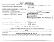 Maytag MHWE450WR Warranty Information
