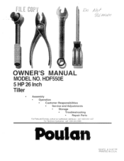 Poulan HDF550E User Manual