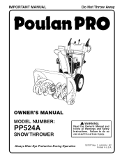 Poulan PP524A User Manual