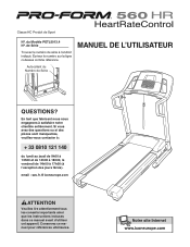 ProForm 560hr Treadmill French Manual