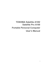 Toshiba A100 PSAA0C-LE600E User Manual