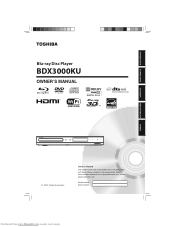 Toshiba BDX3000 Owners Manual