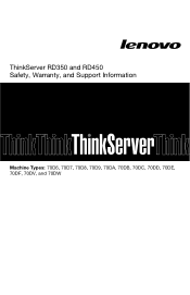 Lenovo ThinkServer RD450 (English) Safety, Warranty and Support Information - ThinkServer RD350, RD450