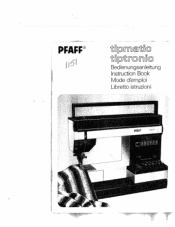 Pfaff tipmatic 1151 Owner's Manual