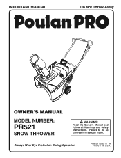 Poulan PR521 User Manual