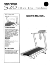 ProForm 10.0 Ers Treadmill English Manual