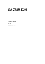 Gigabyte GA-Z68M-D2H Manual