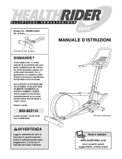 HealthRider E660 Elliptical Italian Manual