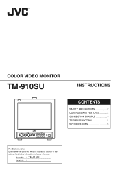 JVC TM-910SU TM-910SU monitor instruction manual (233KB)
