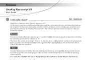 Lenovo Y510 Laptop Onekey Recovery 4.65 User's Guide