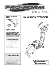 ProForm 950 Rxi Italian Manual