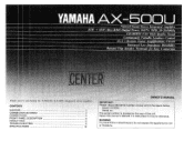 Yamaha AX-500 Owner's Manual