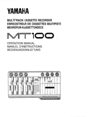 Yamaha MT100 Owner's Manual (image)