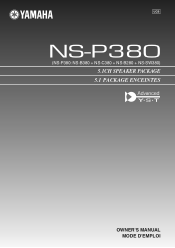 Yamaha NS-P380 Owner's Manual