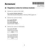 Lenovo S10-3c Laptop Lenovo IdeaPad S10-3c Regular Notice (Asia Pacific)