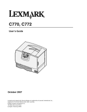 Lexmark C770 User's Guide