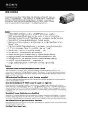 Sony HDR-CX210 Marketing Specifications (Silver model)