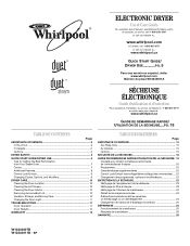 Whirlpool WED9470WR Owners Manual