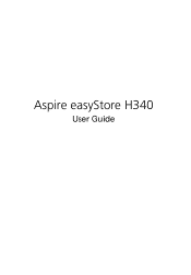 Acer PG.T170W.007 Aspire easyStore H340 User's Guide