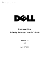 Dell Precision M6400 E-Family Re-Image Guide