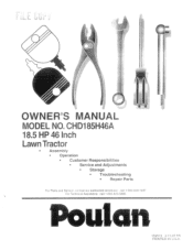Poulan CHD185H46A User Manual